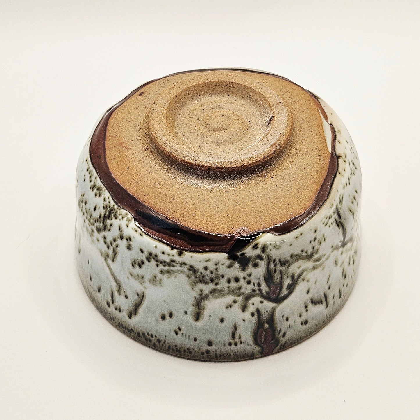 Small Handcrafted Matcha Bowl (Chawan) – White Namako Glaze