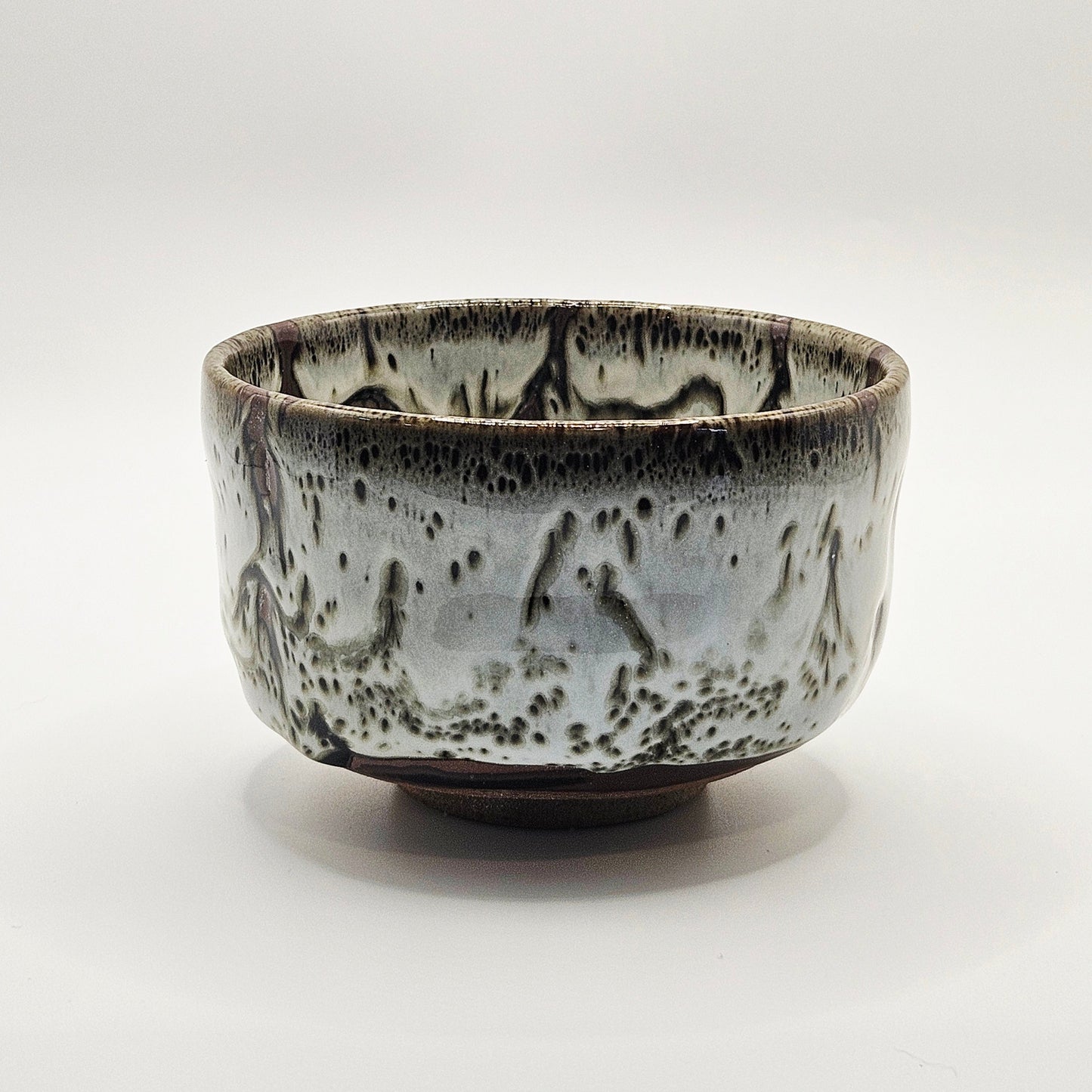 Small Handcrafted Matcha Bowl (Chawan) – White Namako Glaze