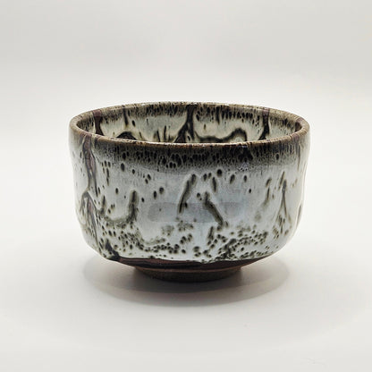 Small Handcrafted Matcha Bowl (Chawan) – White Namako Glaze