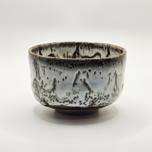 Small Handcrafted Matcha Bowl (Chawan) – White Namako Glaze