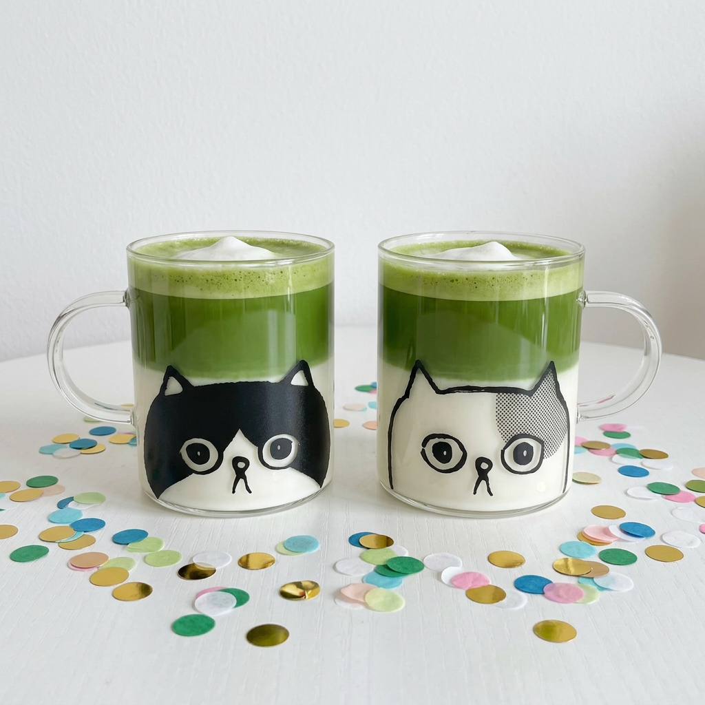 Cute Cat Mug (Glass)