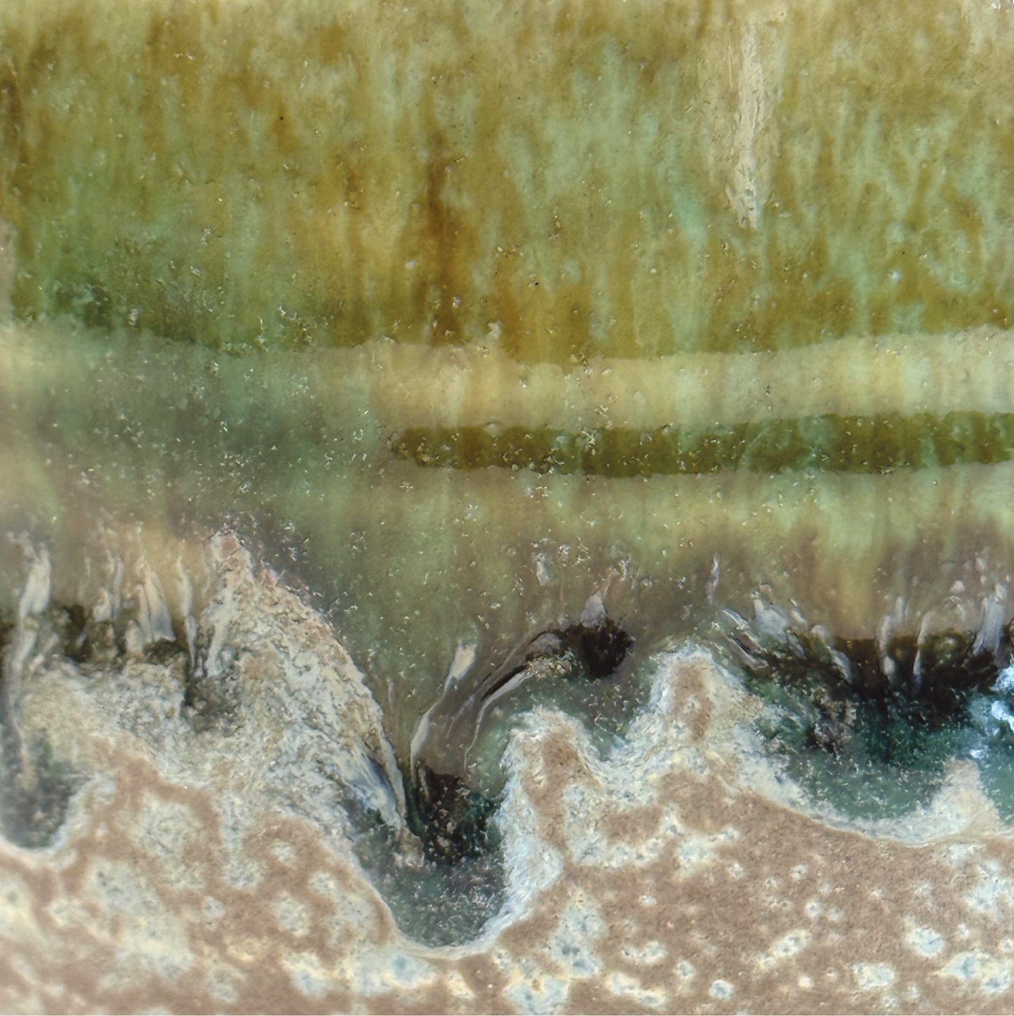 Matcha Bowl (Chawan) - Oribe Nagashi