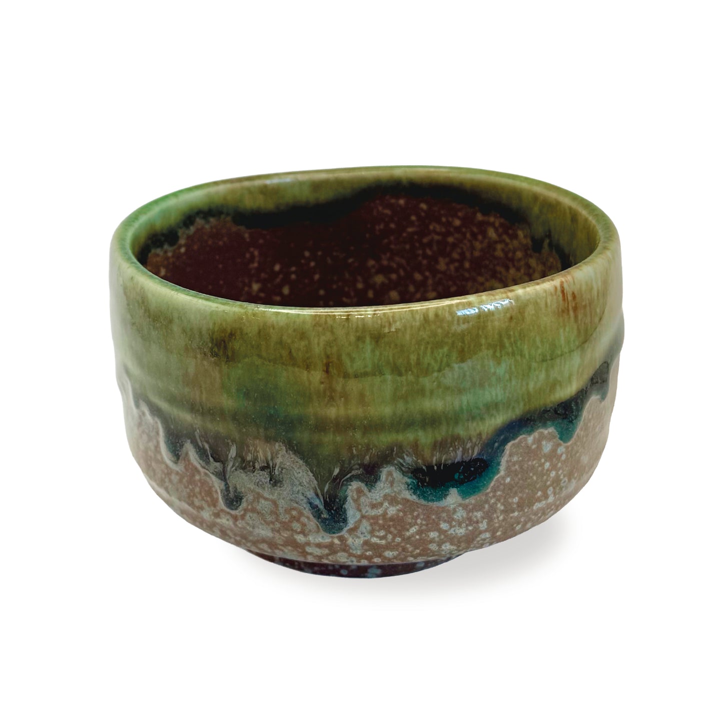 Matcha Bowl (Chawan) - Oribe Nagashi