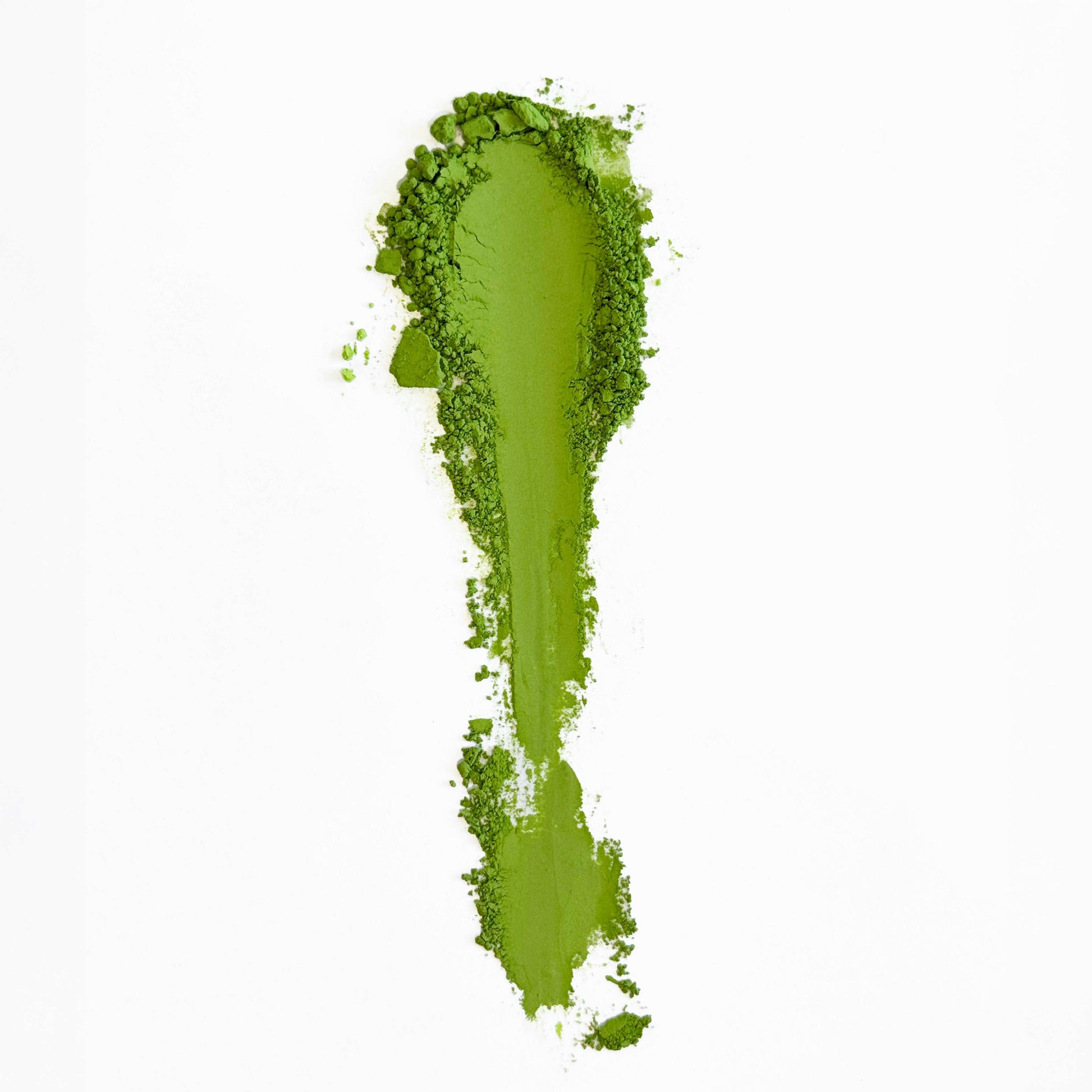 Matcha Green powder in a swatch on a white background