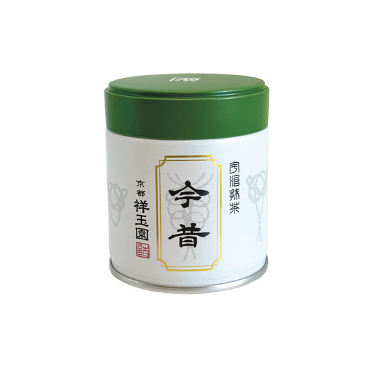 Shogyokuen Ima Mukashi 40g matcha tin front label