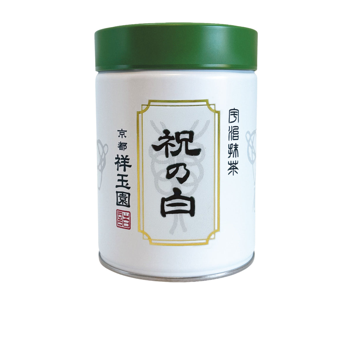 Shogyokuen Iwai no Shiro 200g matcha tin front label